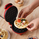 Mini Máquina de Waffles Elétrica Portátil Casa Cozinha Fazer Waffle Panquecas Automático 110V