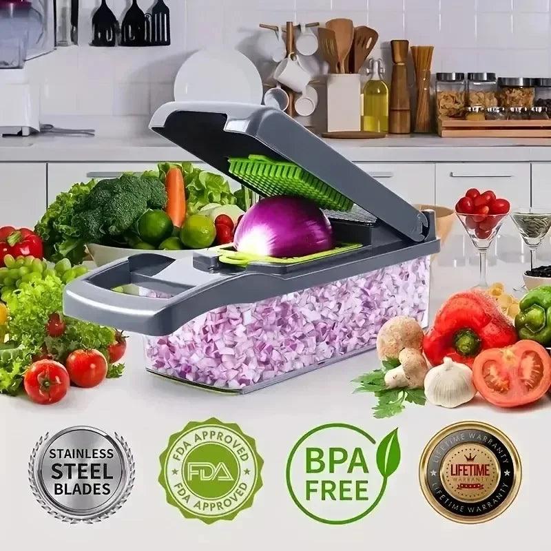 Cortador Multifuncional de Legumes 14 em 1