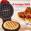 Mini Máquina de Waffles Elétrica Portátil Casa Cozinha Fazer Waffle Panquecas Automático 110V